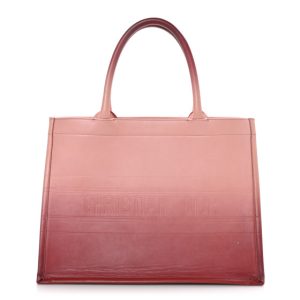 Christian Dior Gradient Smooth Calfskin Embossed Medium Book Tote Pink