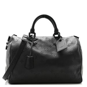 Louis Vuitton Calfskin Monogram Speedy P9 Bandouliere 40 Ultra Black