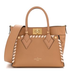 Louis Vuitton Calfskin Mahina Braided On My Side PM Arizona Brown