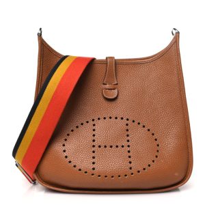Hermes Taurillon Clemence Amazone Evelyne III PM Gold