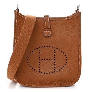 Hermes Taurillon Clemence Evelyne TPM Gold