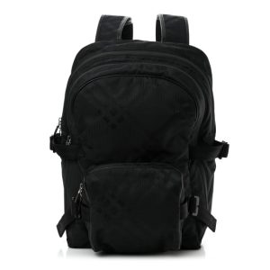 Burberry Nylon Jacquard Check Backpack Black