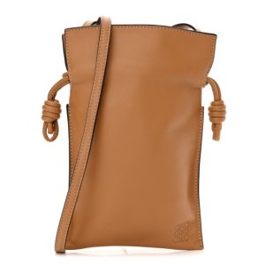 Loewe Calfskin Mini Drawstring Flamenco Knot Crossbody Bag Warm Desert