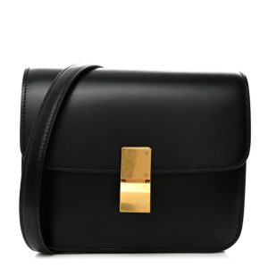 Celine Box Calfskin Teen Classic Box Flap Bag Black