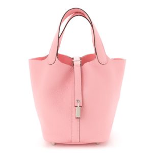 Hermes Taurillon Clemence Picotin Lock 18 Rose Sakura
