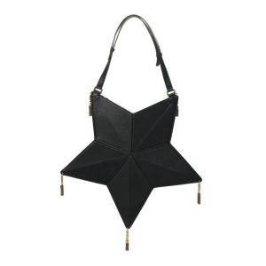 Saint Laurent Calfskin Astro Star Shoulder Bag Black