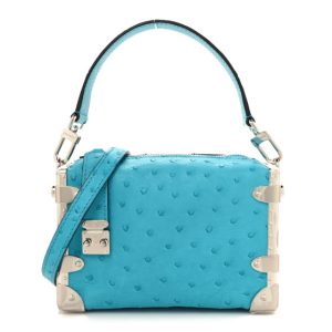 Louis Vuitton Ostrich Side Trunk PM Candy Blue