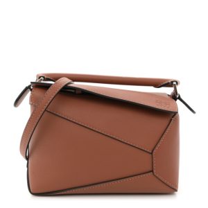 Loewe Calfskin Mini Puzzle Edge Bag Tan