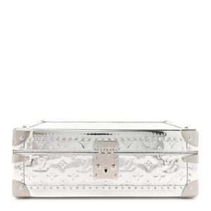Louis Vuitton Monogram Miroir Coffret 8 Watch Case Silver