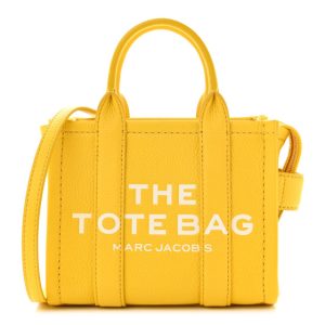 Marc Jacobs Grained Calfskin Mini The Tote Bag Yellow