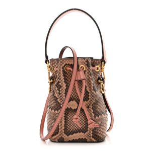 Fendi Snakeskin F is Fendi Mini Mon Tresor Bucket Bag Macaron
