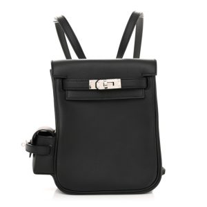 Hermes Swift Kelly Jump Backpack Black