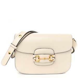 Gucci Azalea Calfskin Horsebit 1955 Shoulder Bag Mystic White