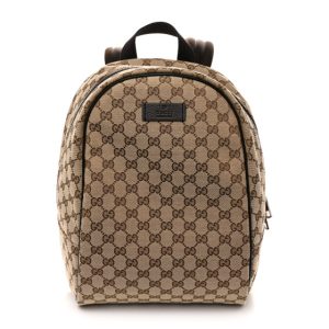 Gucci Monogram Travel Backpack Dark Brown