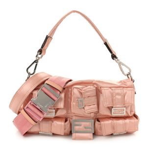 Fendi Econyl Cuoio Romano Multipocket Baguette Baby Pink