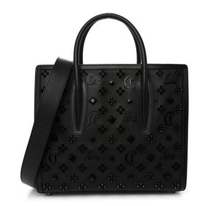 Christian Louboutin Calfskin Spikes Loubinthesky Medium Paloma Black