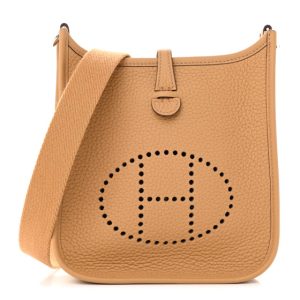 Hermes Taurillon Clemence Evelyne TPM Biscuit