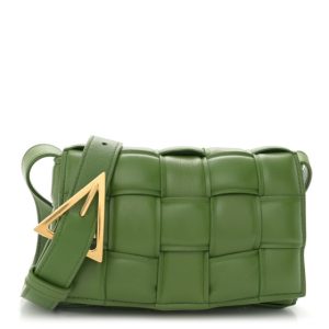 Bottega Veneta Nappa Maxi Intrecciato Padded Small Cassette Crossbody Bag Avocado