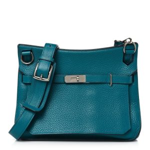 Hermes Taurillon Clemence Jypsiere 28 Bleu Izmir