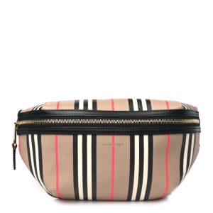 Burberry E-Canvas Icon Stripe Sonny Bum Bag Archive Beige