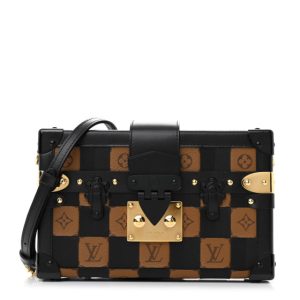 Louis Vuitton Monogram Tressage Petite Malle Black