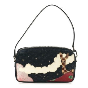 Louis Vuitton Satin Mini Monogram Conte De Fees Pochette Black