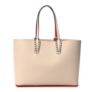 Christian Louboutin Calfskin Spikes Small East West Cabata Tote in Ballerina Ballerina