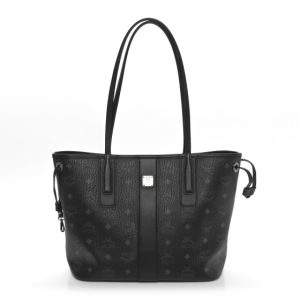 MCM Visetos Small Liz Reversible Shopper Tote Black