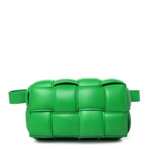 Bottega Veneta Nappa Maxi Intreccio Padded The Belt Cassette Bag Parakeet