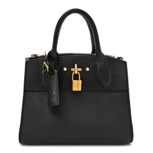 Louis Vuitton Calfskin City Steamer Mini Black