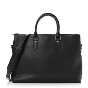 Louis Vuitton Taiga Anton Soft Briefcase Black
