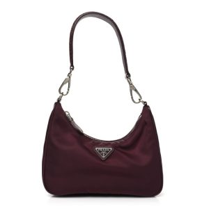 Prada Tessuto Nylon Alligator Bag Granato