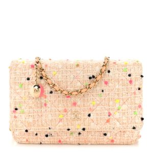 Chanel Candy Cotton Tweed & Beach Ball Wallet On Chain WOC Multicolor