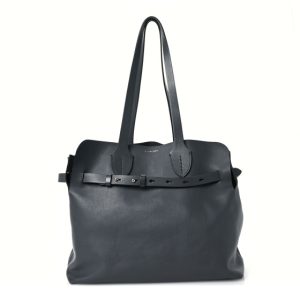 Burberry Calfskin Medium Belt Bag Charcoal Grey