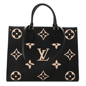 Louis Vuitton Empreinte Monogram Giant Onthego MM Black Beige