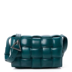 Bottega Veneta Paper Calfskin Maxi Intreccio Padded Cassette Crossbody Bag Ottanio