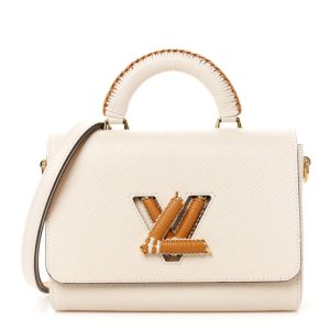 Louis Vuitton Epi Twist Top Handle Shoulder Bag MM Quartz Gold Honey