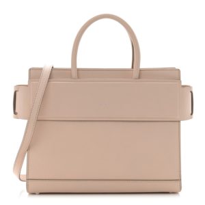 Givenchy Grained Calfskin Small Horizon Satchel Beige
