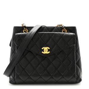 Chanel Caviar Quilted Flap Shoulder Bag Black