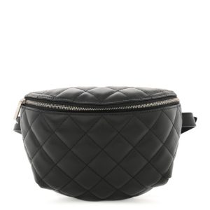 Chanel Calfskin Quilted Waist Belt Bag Black