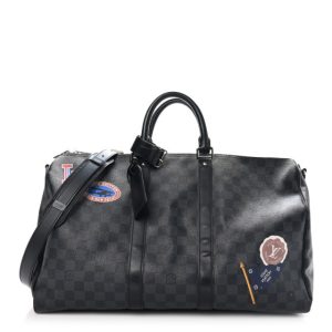 Louis Vuitton Damier Graphite LV League Keepall Bandouliere 45