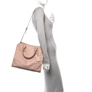 Prada Saffiano Lux Shopping Tote Cammeo