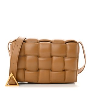 Bottega Veneta BOTTEGA VENETA Nappa Maxi Intreccio Padded Cassette Crossbody Bag Caramel