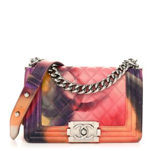 Chanel Lambskin Quilted Small Flower Power Boy Flap Multicolor
