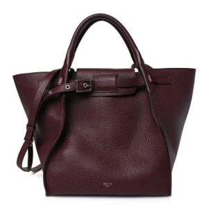 Celine Supple Grained Calfskin Small Big Bag Wine