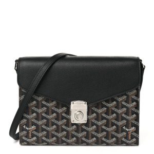 Goyard Goyardine Calfskin Chypre Wallet Pouch Black