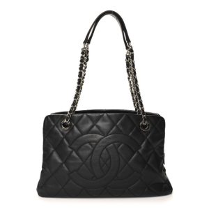 Chanel Caviar Quilted CC Timeless Soft Tote Black