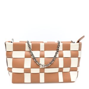 3.1 Phillip Lim Calfskin Odita Lattice Pouch Camel White