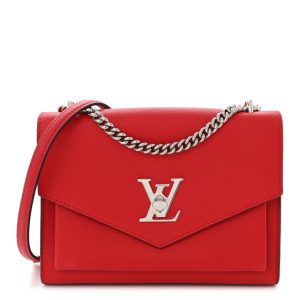 Louis Vuitton Soft Calfskin Mylockme Chain Bag BB Rubis