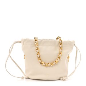 Khaite Smooth Calfskin Aria Bucket Bag Off White